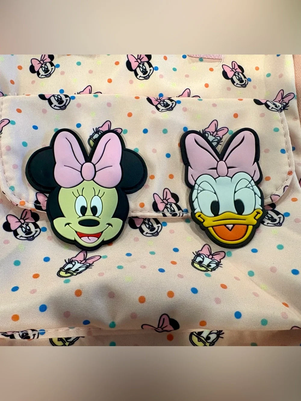 Zara Pink Polka Dot Minnie & Daisy Kids Backpack